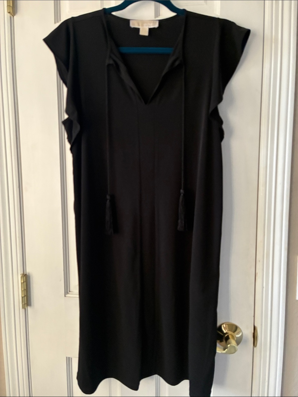 Michael Kors black dress with tassels